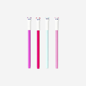PEN GEL GLITTER PANDA 4 PCS