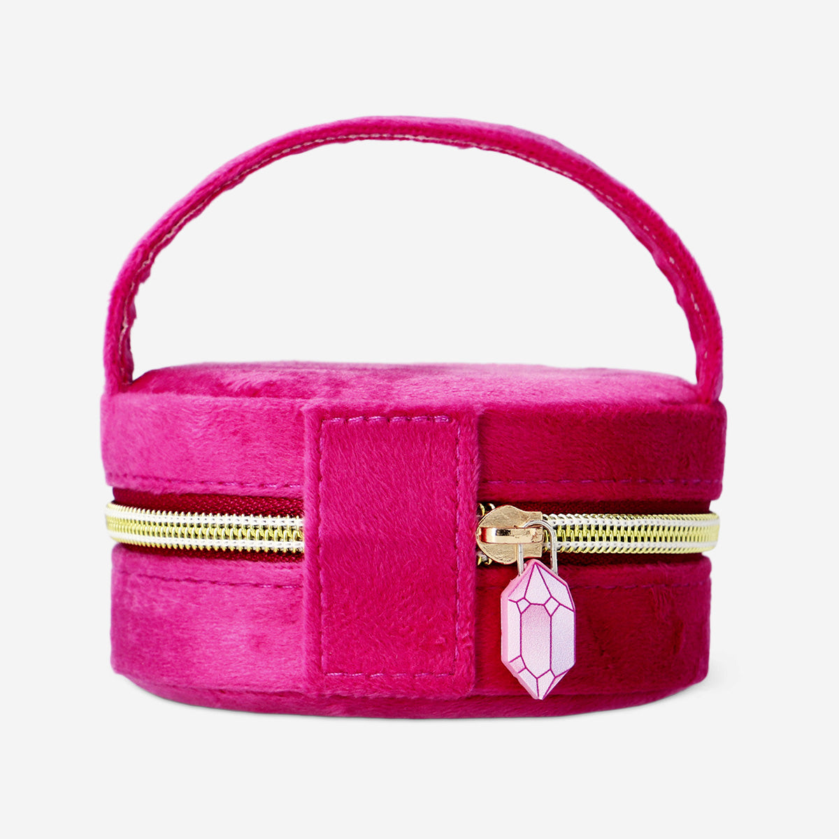 Pembe Yuvarlak Takı Kutusu