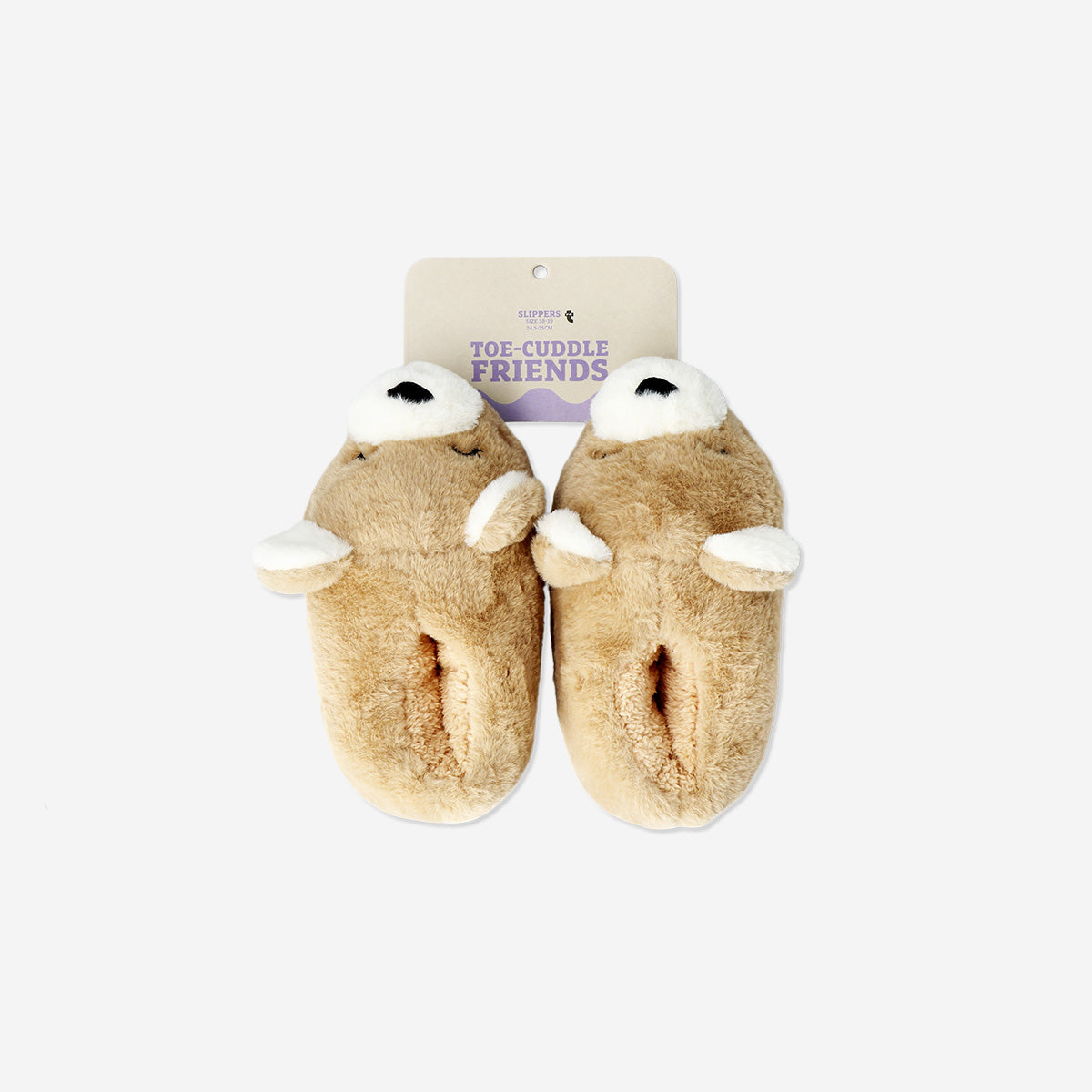 Kahverengi Ayıcık Şeklinde Peluş Terlik 38/39