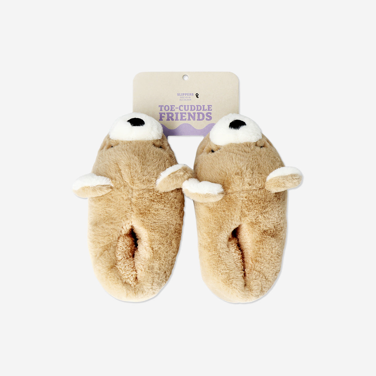 Kahverengi Ayıcık Şeklinde Peluş Terlik 40/41