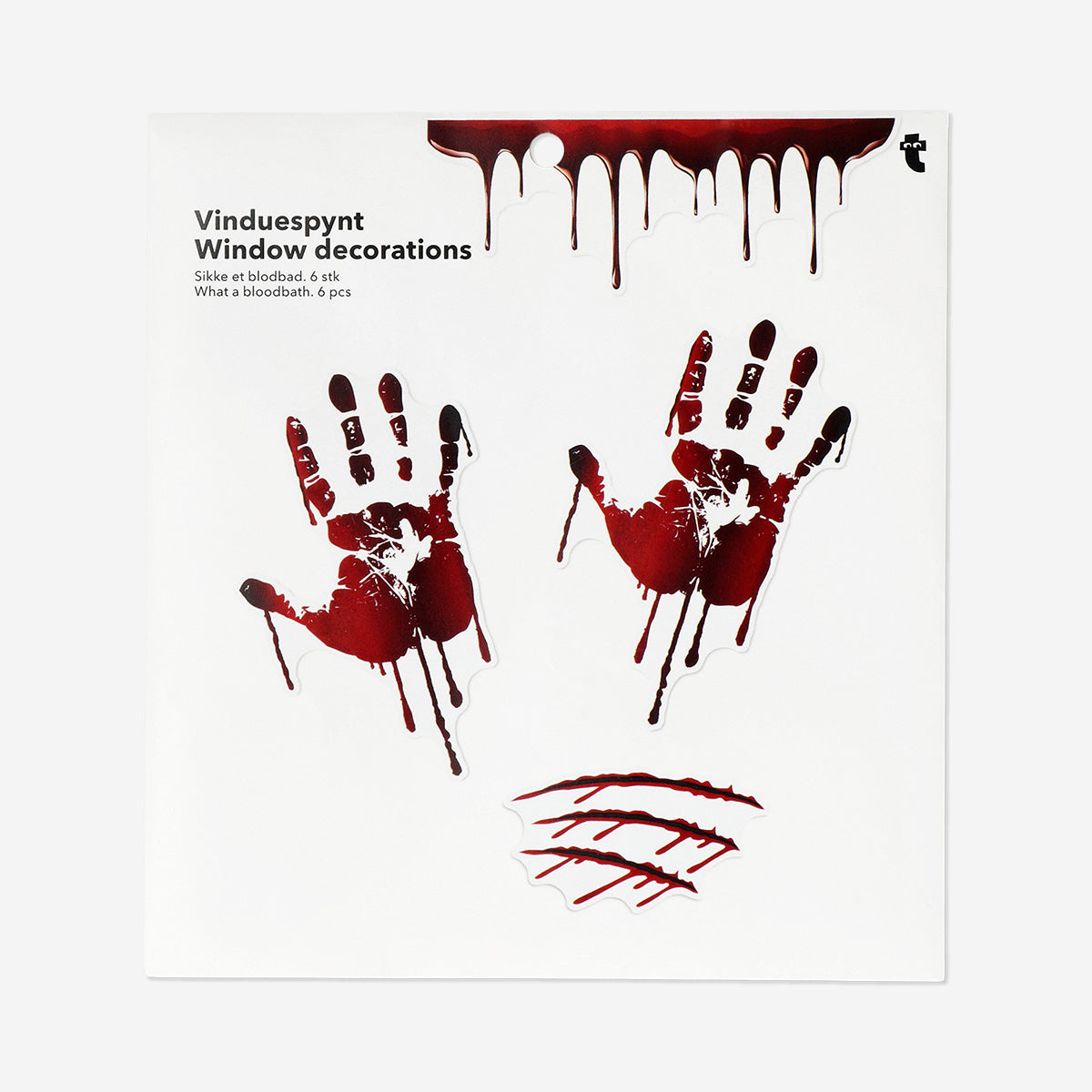 WINDOW VINYL STICKERS BLOOD STAINS 6 PCS