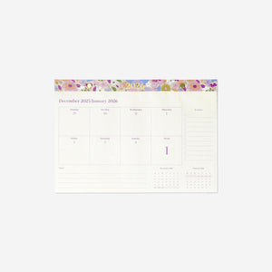 Çiçekli 2026 Masaüstü Planlayıcı Defter