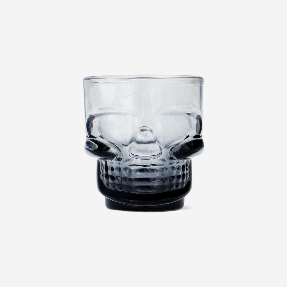 Kafatası Şeklinde Siyah Mini Cam Bardak 35 ml