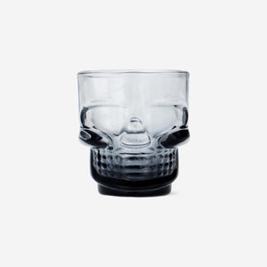 Kafatası Şeklinde Siyah Mini Cam Bardak 35 ml