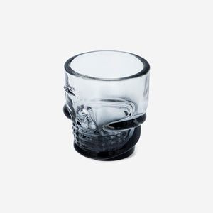 Kafatası Şeklinde Siyah Mini Cam Bardak 35 ml