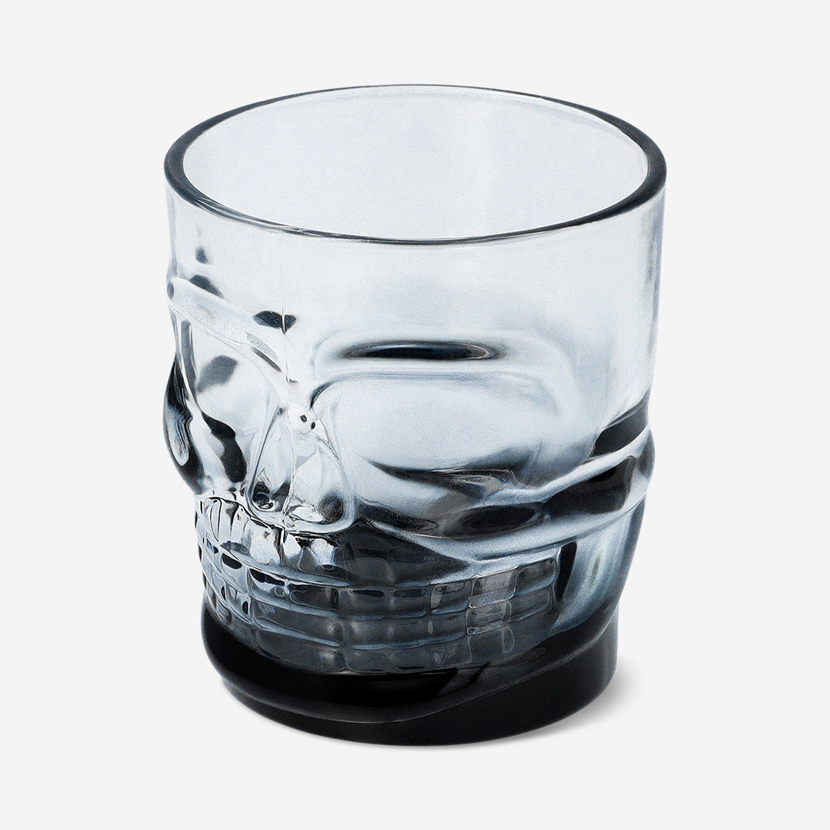 Kafatası Şeklinde Siyah Cam Bardak 280 ml