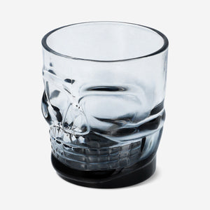 Kafatası Şeklinde Siyah Cam Bardak 280 ml