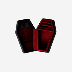 JEWELRY CASE MINI COFFIN VELOUR BLACK