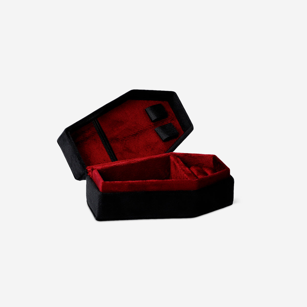 JEWELRY CASE MINI COFFIN VELOUR BLACK