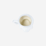 MUG WITH HANDLE SKELETON HEAD SHAPE SILVER
