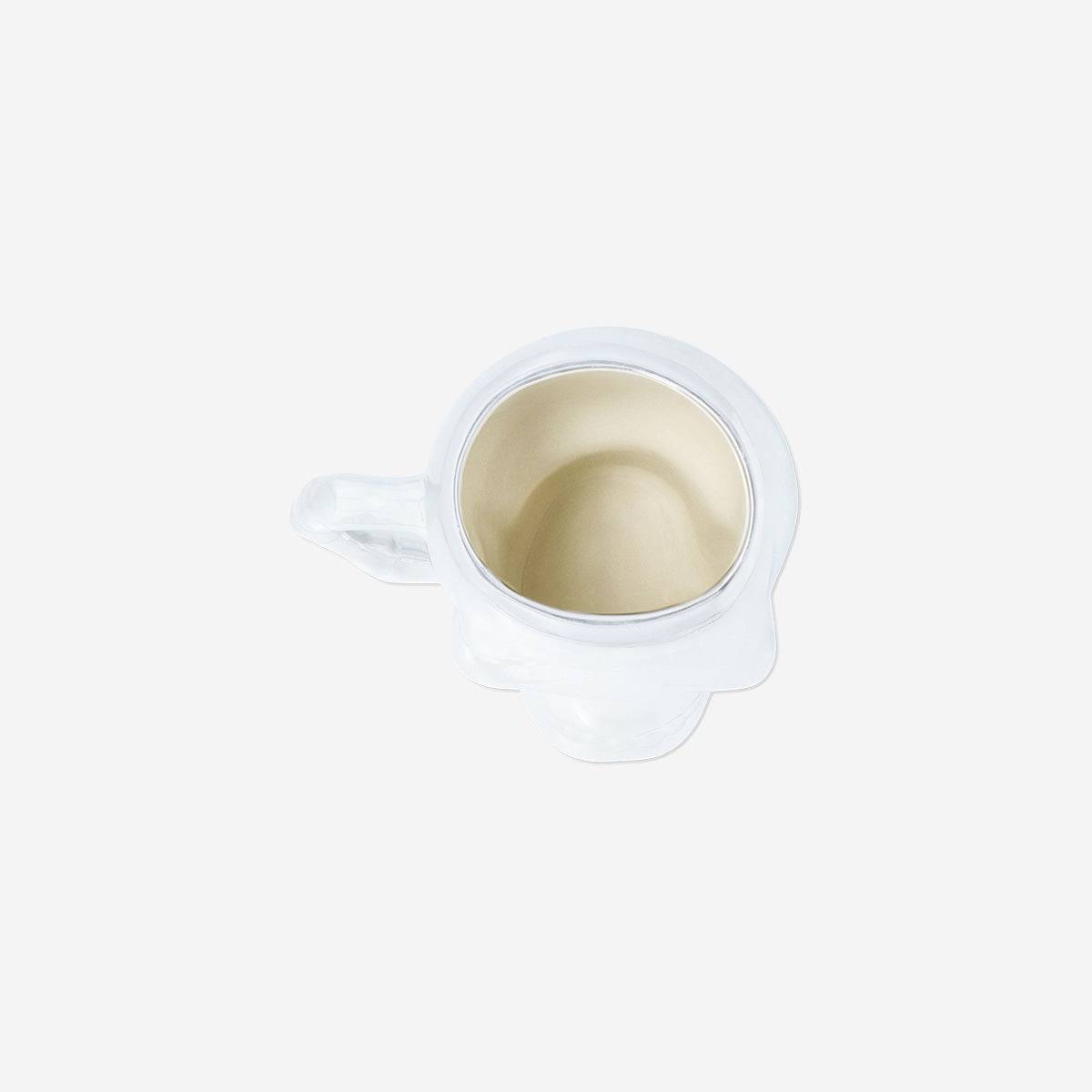 MUG WITH HANDLE SKELETON HEAD SHAPE SILVER