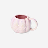 MUG WITH HANDLE IRIDESCENT PUMPKIN 330ML EMBOSSED FACE