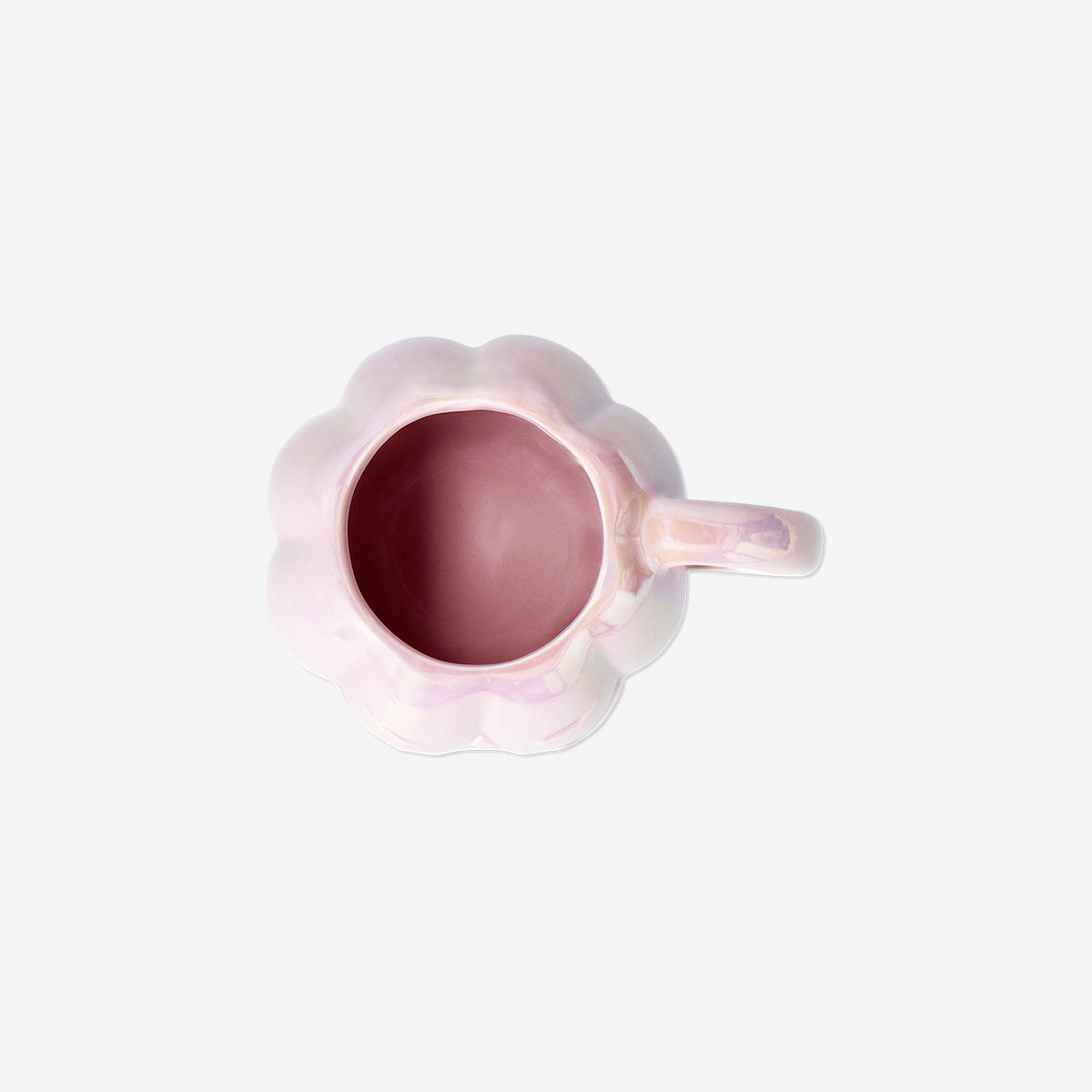 MUG WITH HANDLE IRIDESCENT PUMPKIN 330ML EMBOSSED FACE
