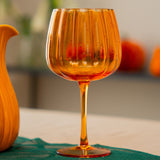 WINE GLASS PUMPKIN SHAPE