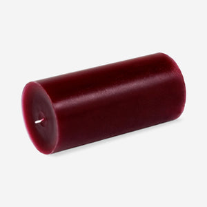 Bordo Rustik Uzun Silindir Mum