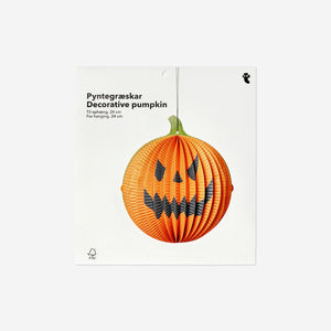 HANGING DECO PUMPKIN WITH FACE 20CM