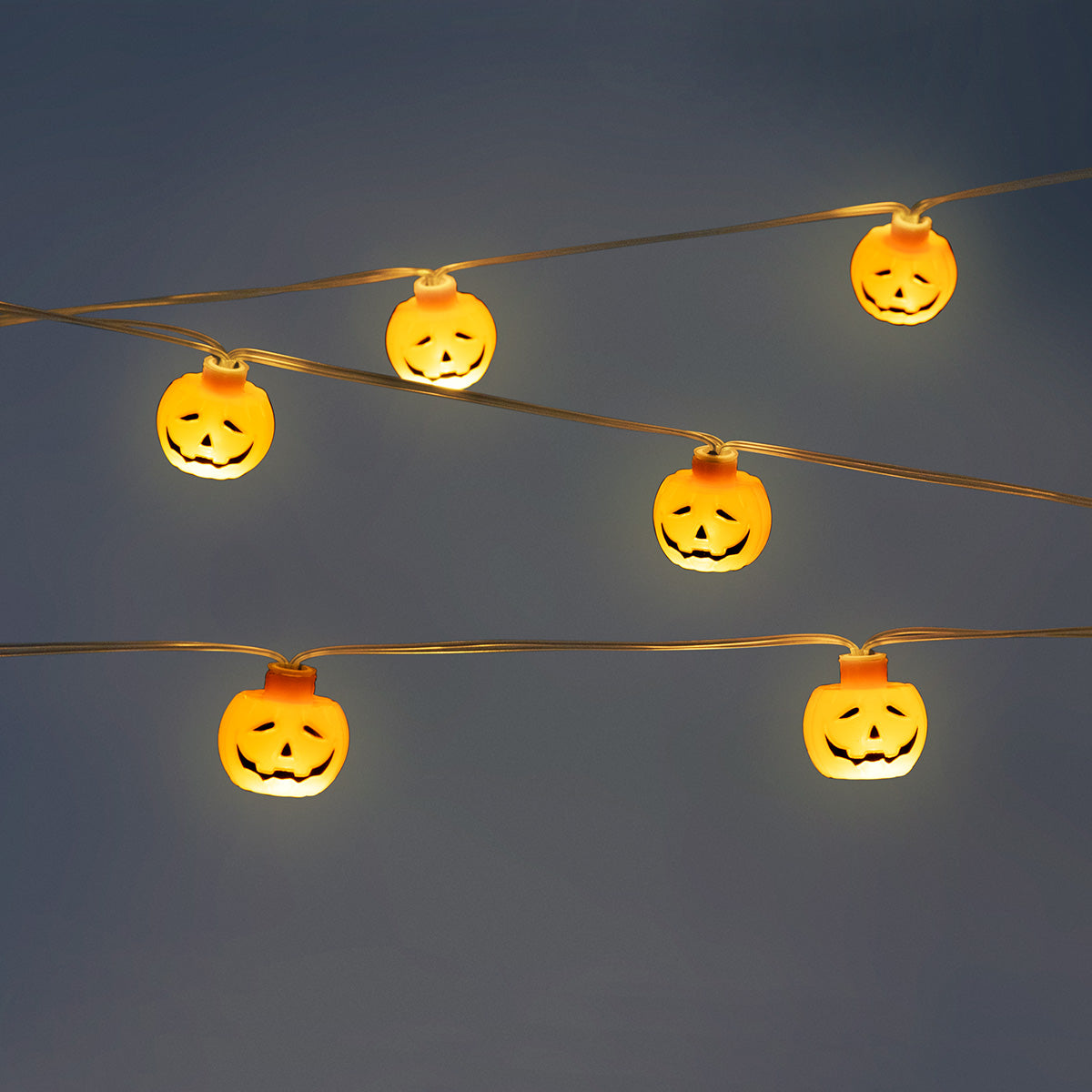 LIGHT CHAIN HALLOWEEN W PUMPKINS RECYCLED