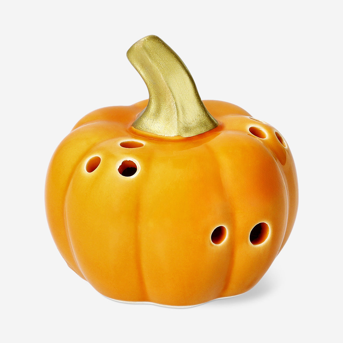LED LIGHT CERAMIC PUMPKIN