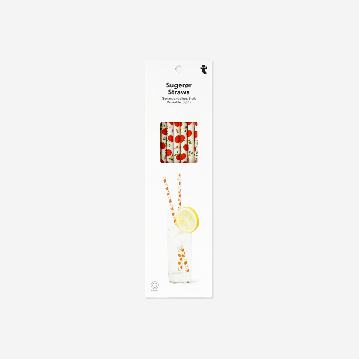 STRAWS HALLOWEEN PUMPKIN PRINT 8PCS