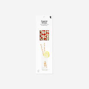 STRAWS HALLOWEEN PUMPKIN PRINT 8PCS