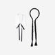 HAIRBAND BLACK BRAIDS AND COLLAR TIE ADULT