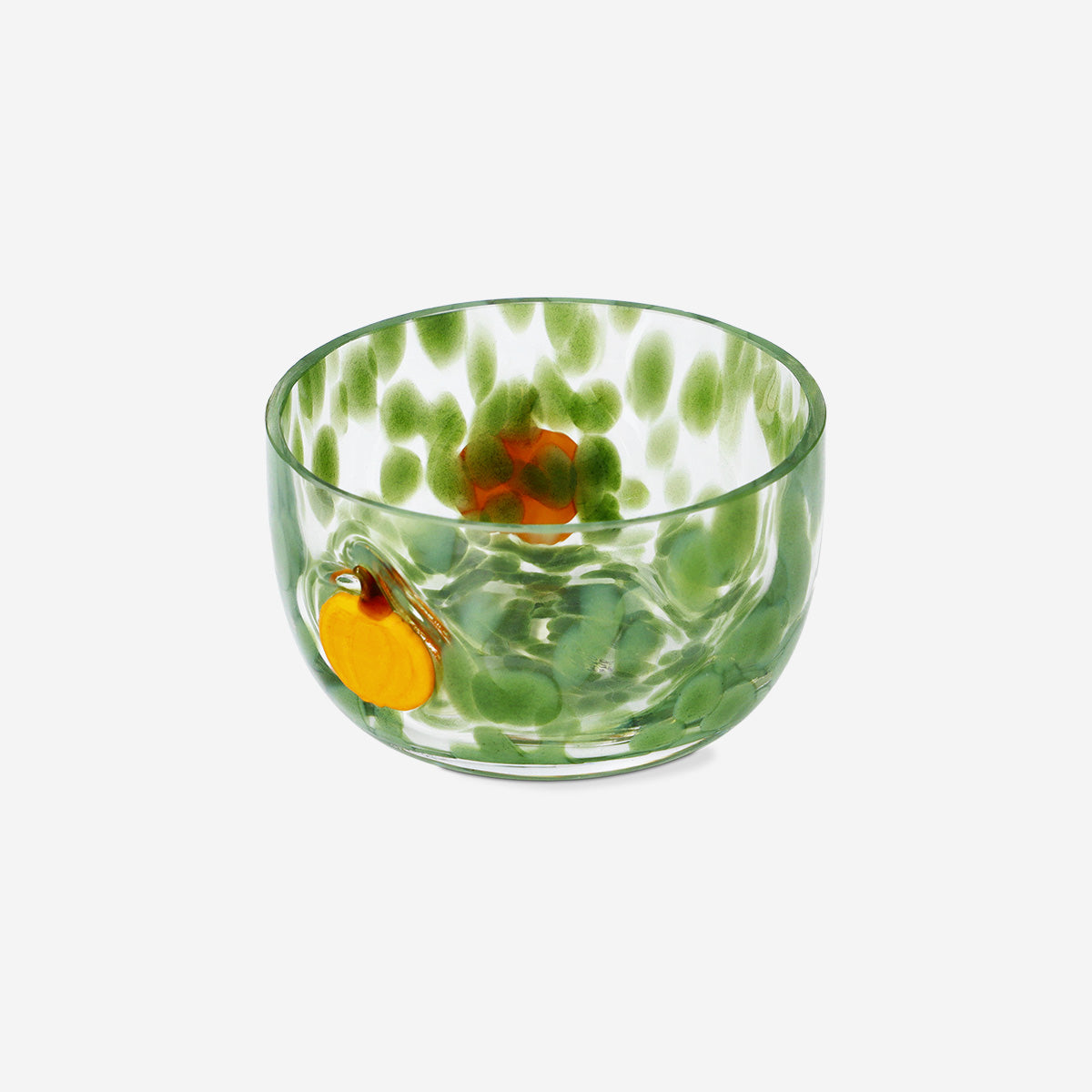 Yeşil Puantiyeli Cam Tealight Mumluk