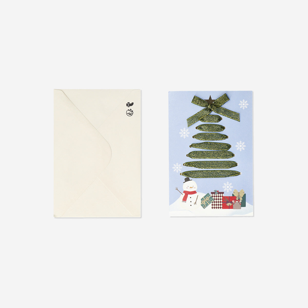 CARD W ENVELOPE XMAS RIBBON TREE