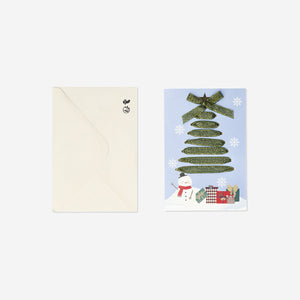 CARD W ENVELOPE XMAS RIBBON TREE