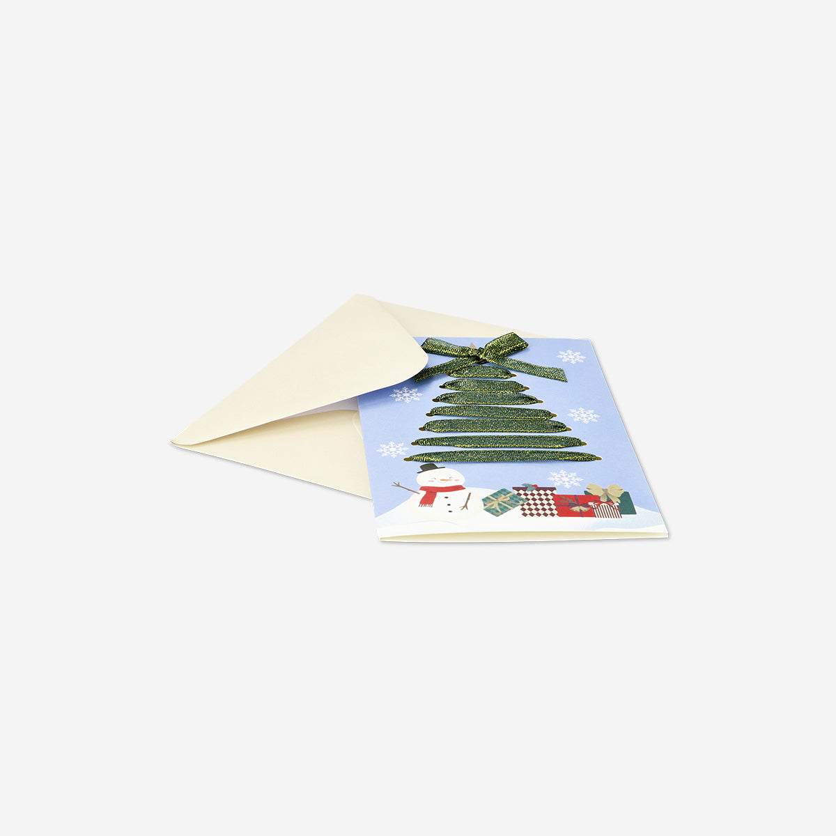 CARD W ENVELOPE XMAS RIBBON TREE
