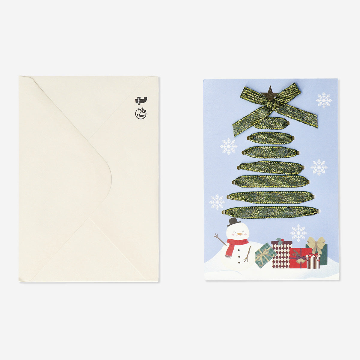 CARD W ENVELOPE XMAS RIBBON TREE