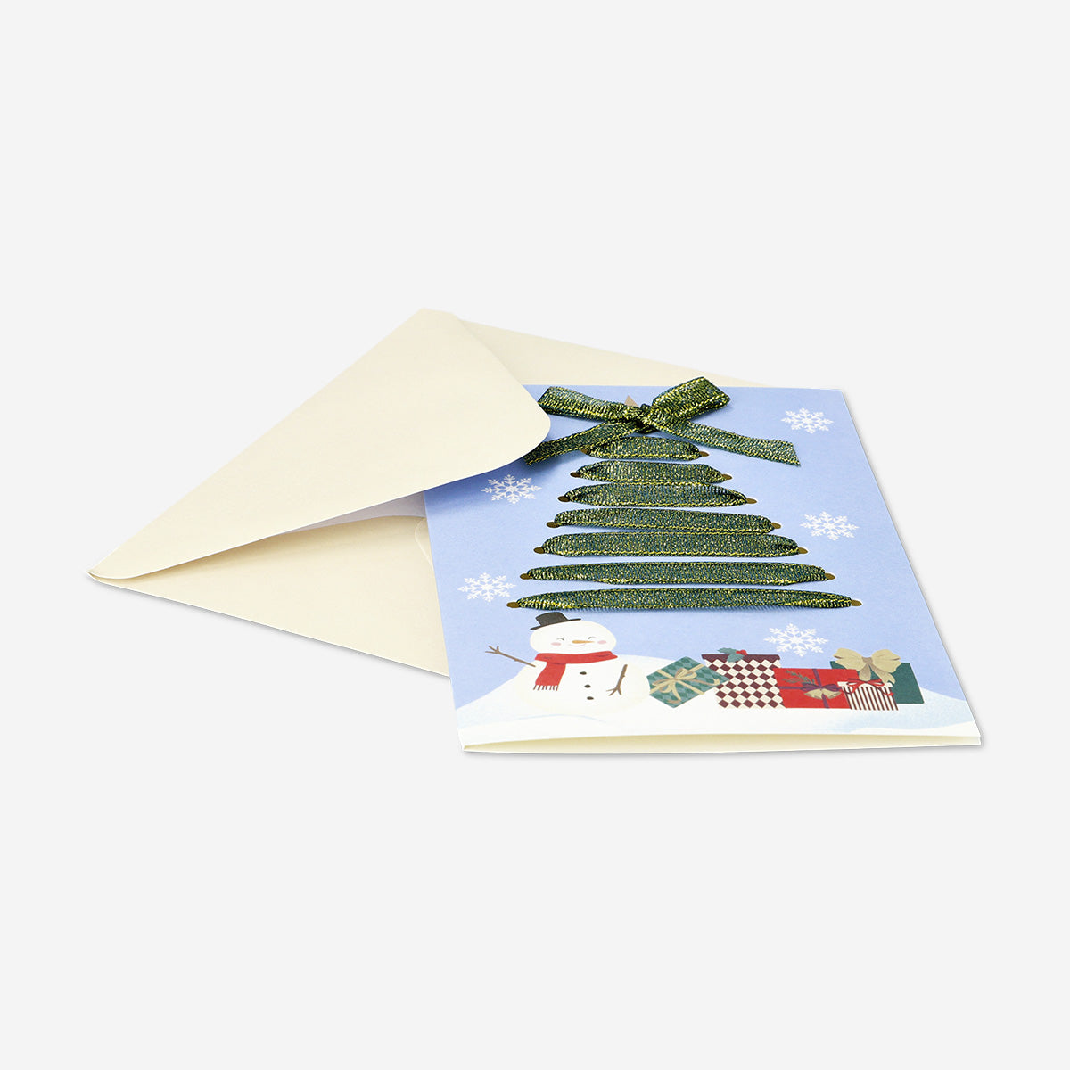 CARD W ENVELOPE XMAS RIBBON TREE