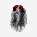 HAIRBAND SKULL WITH VEIL ADULT
