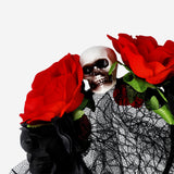HAIRBAND SKULL WITH VEIL ADULT