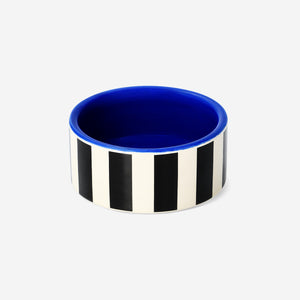 Siyah Beyaz Çizgili Seramik Tealight Mumluk