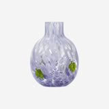 VASE GLASS W DOTS