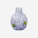 VASE GLASS W DOTS