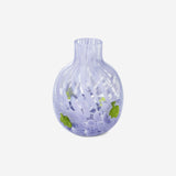 VASE GLASS W DOTS