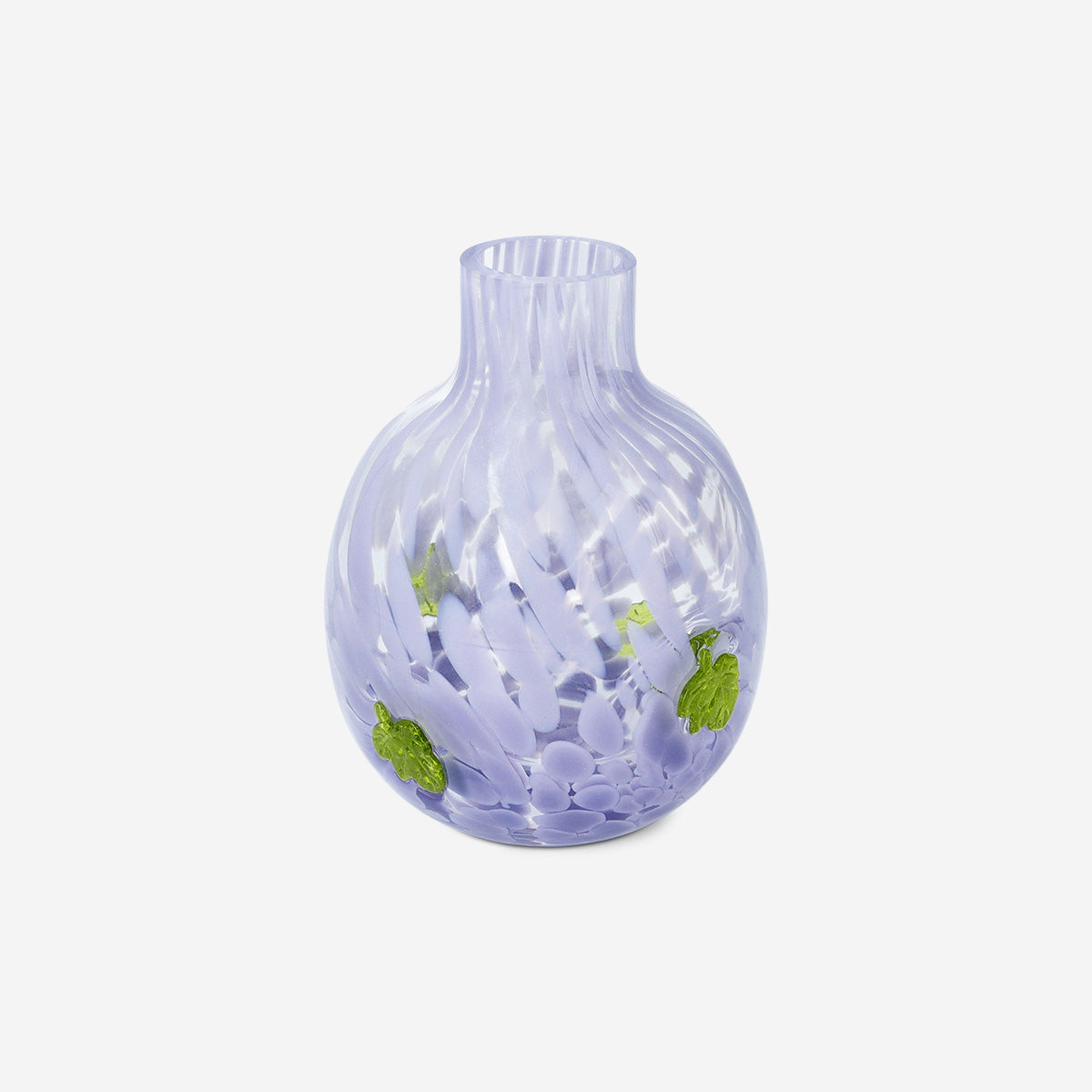 VASE GLASS W DOTS