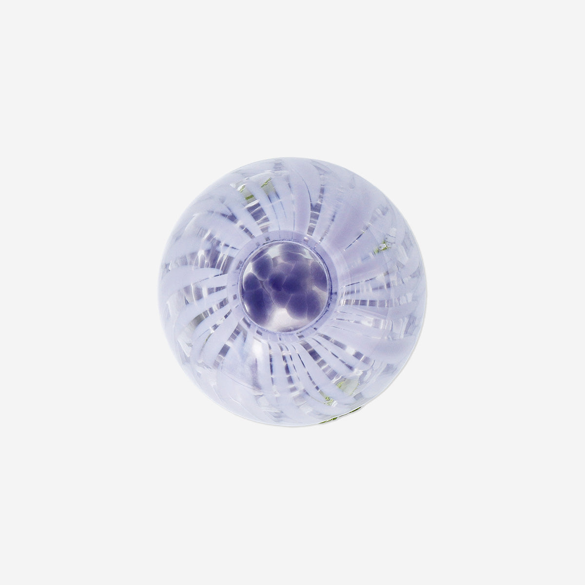VASE GLASS W DOTS