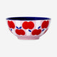 BOWL WITH STRIPES AND APPLE DESIGN COLOR INSIDE