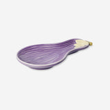 TRAY CERAMIC PUMPKIN SHAPE PURPLE