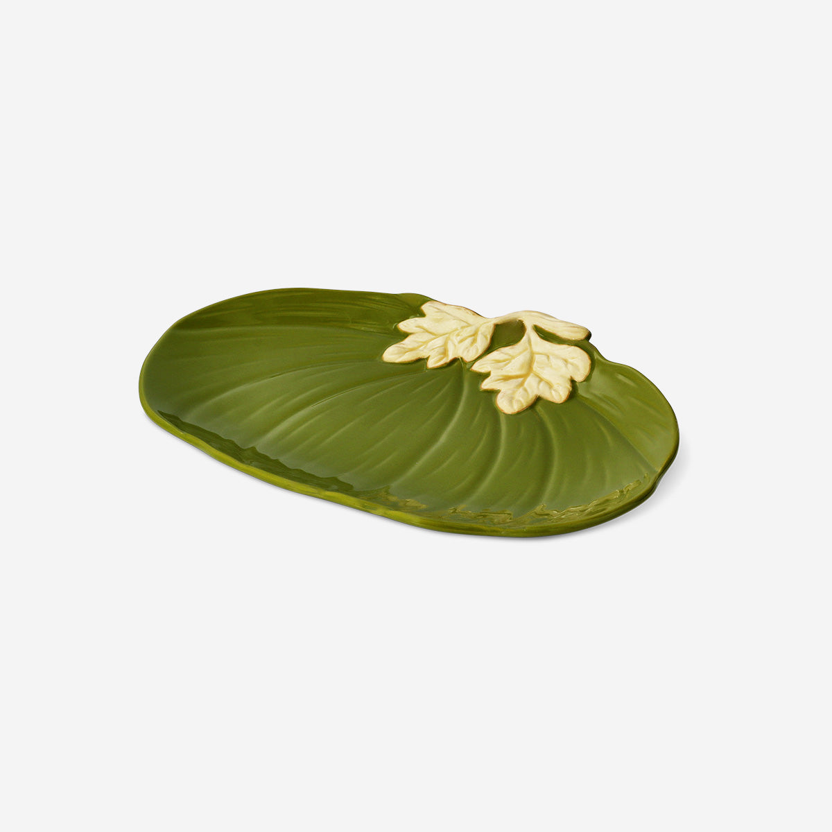 PLATE CERAMIC PUMPKIN SHAPE LARGE