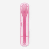 Plastik Pembe Çatal Kaşık Bıçak Seti