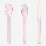 Plastik Pembe Çatal Kaşık Bıçak Seti