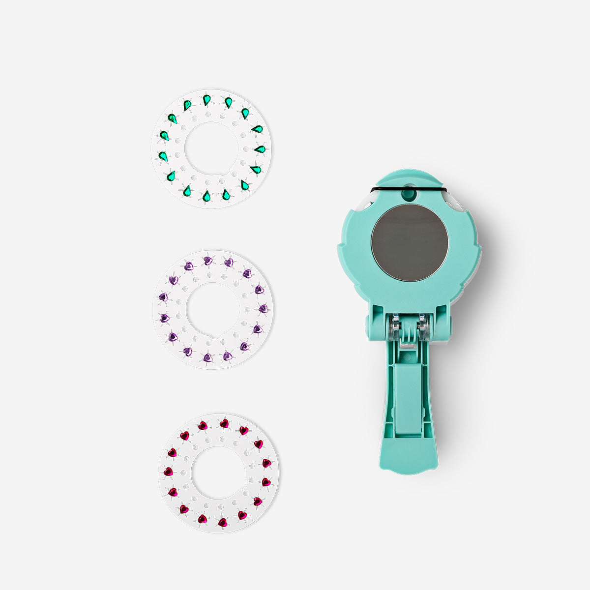 STAPLER FOR HAIR JEWELS W 12 REFILLS