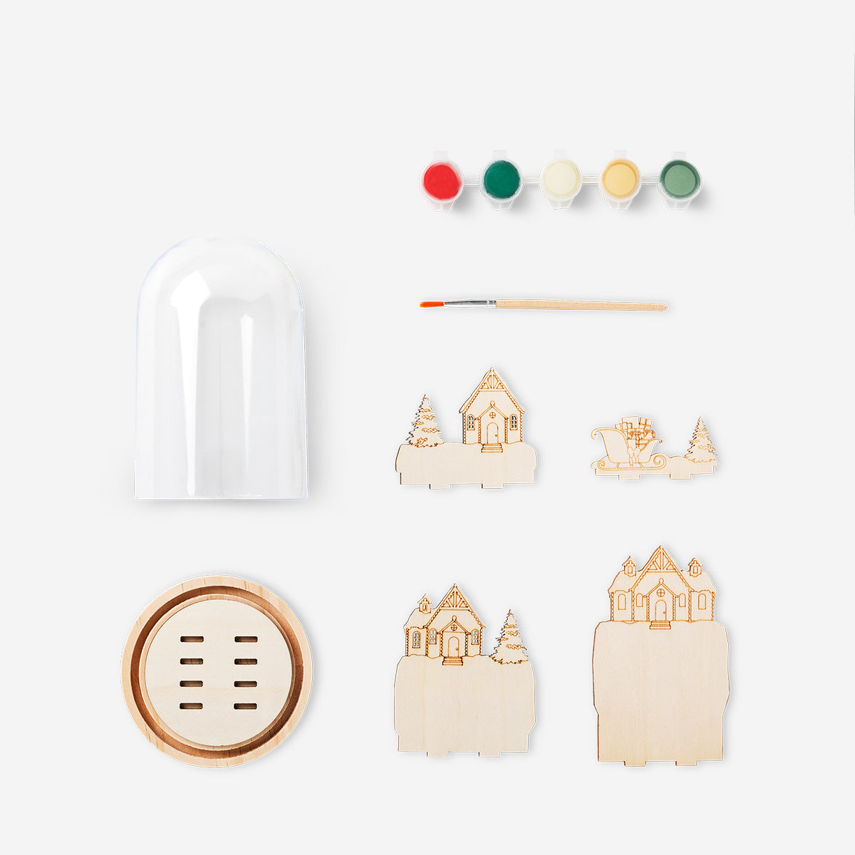 DIY SNOWGLOBLE WOODEN HOUSES