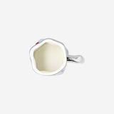 MUG WITH HANDLE SILVER LOOK WITH COLORED STONES
