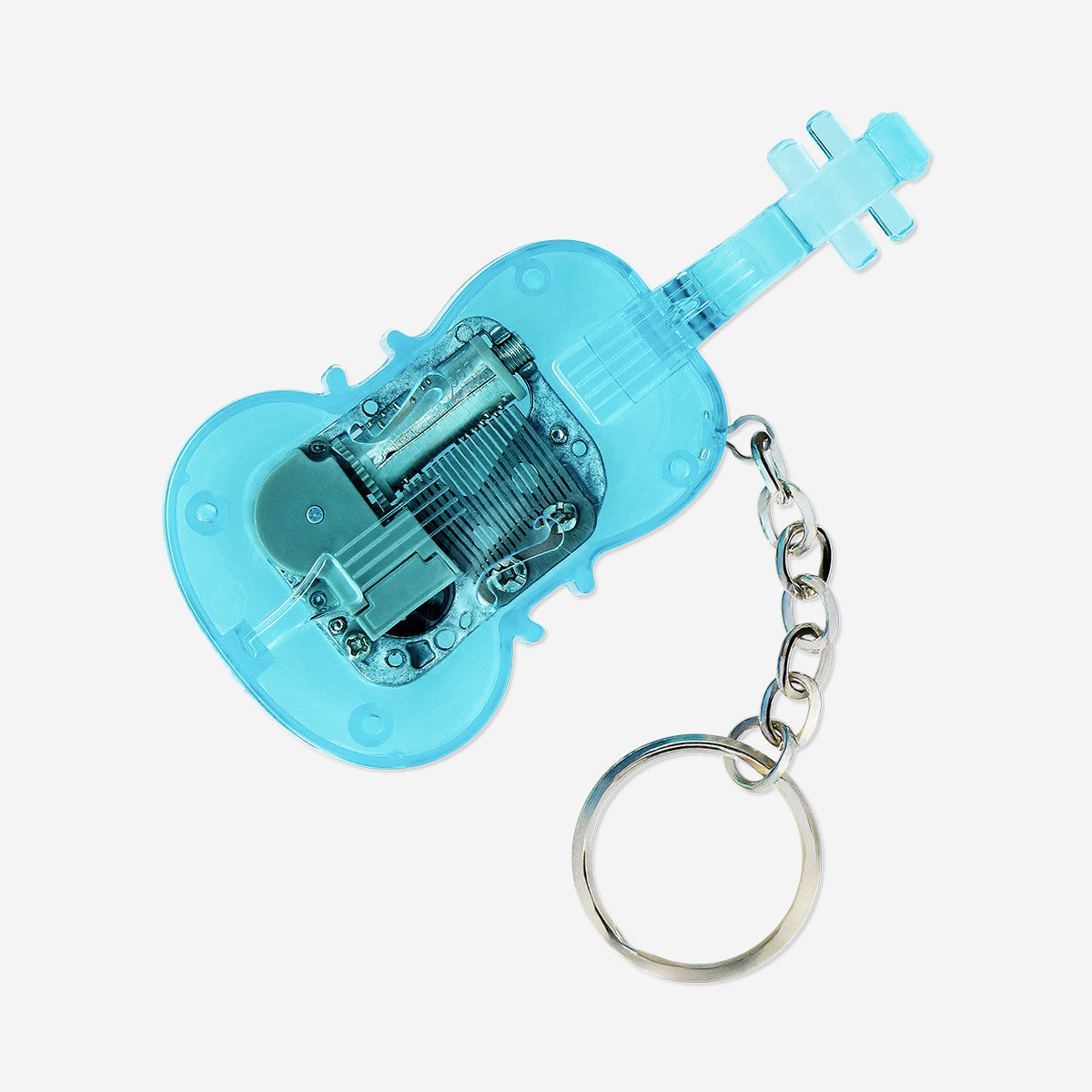 Mavi Mini Ukulele Şeklinde Anahtarlık