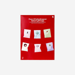 BAGS IN PAPER 24 PCS WITH 24 STICKERS 15 X 22 CM
