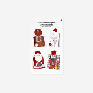 Yılbaşı Figürlü Numaralı 24'lü Advent Hediye Çantaları